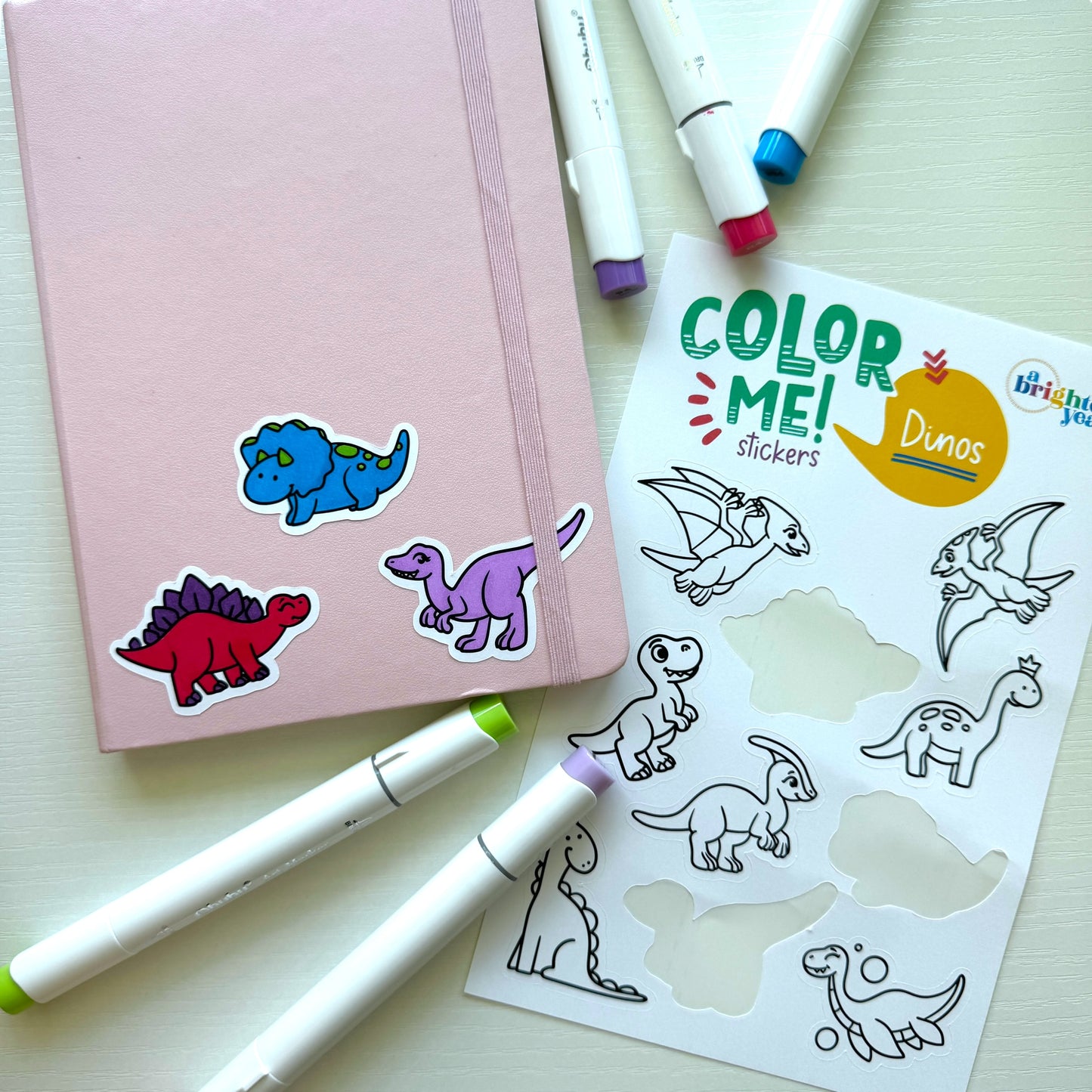 Dinos Color-Your-Own Stickers