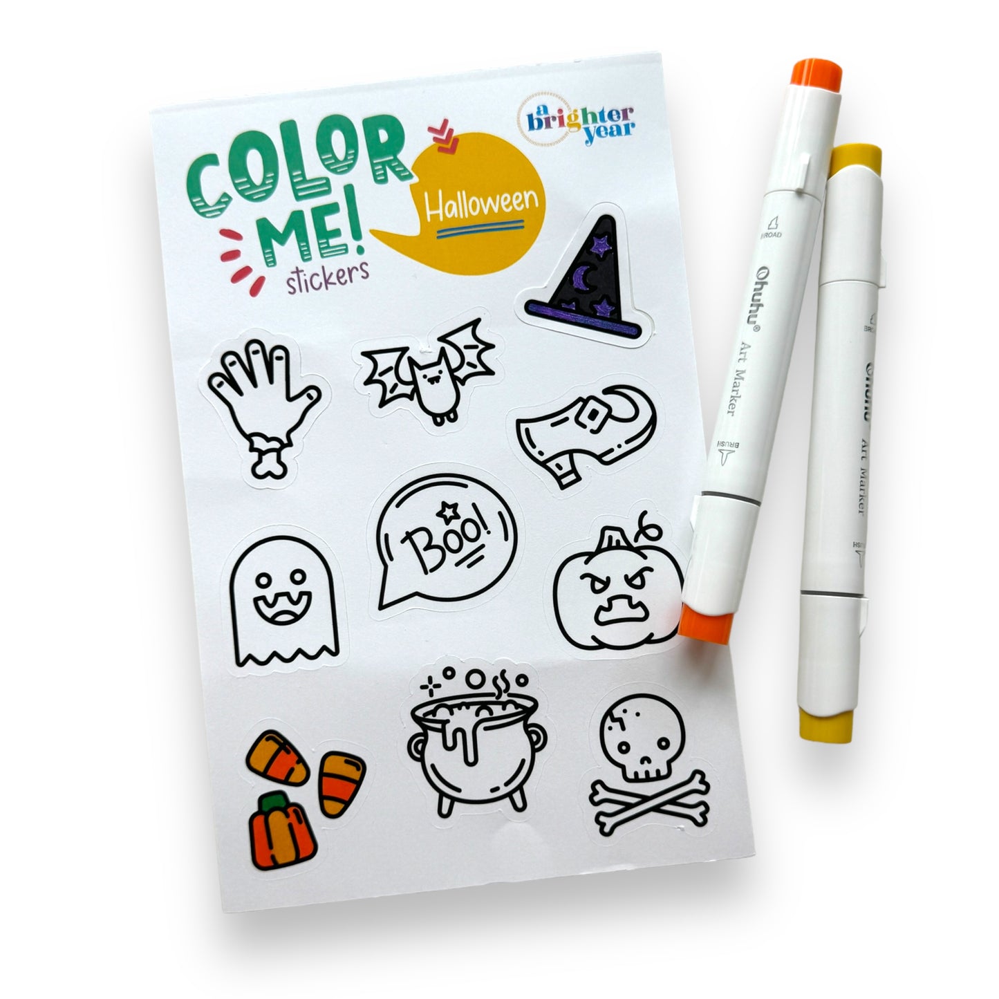 Halloween Color Your Own Sticker Bundle, 4-Pack