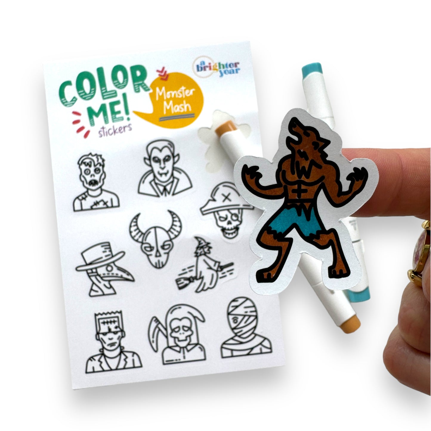 Halloween Color Your Own Sticker Bundle, 4-Pack