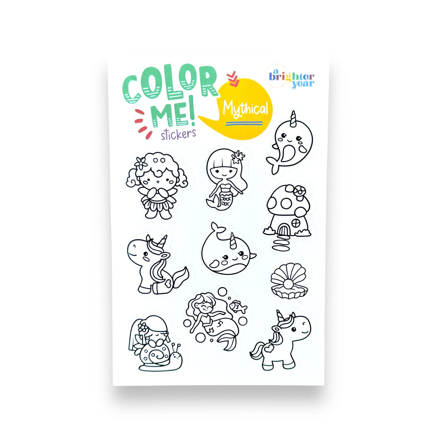 Mythical Color-Your-Own Stickers