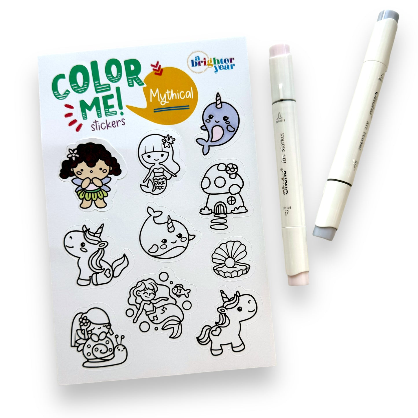 Mythical Color-Your-Own Stickers