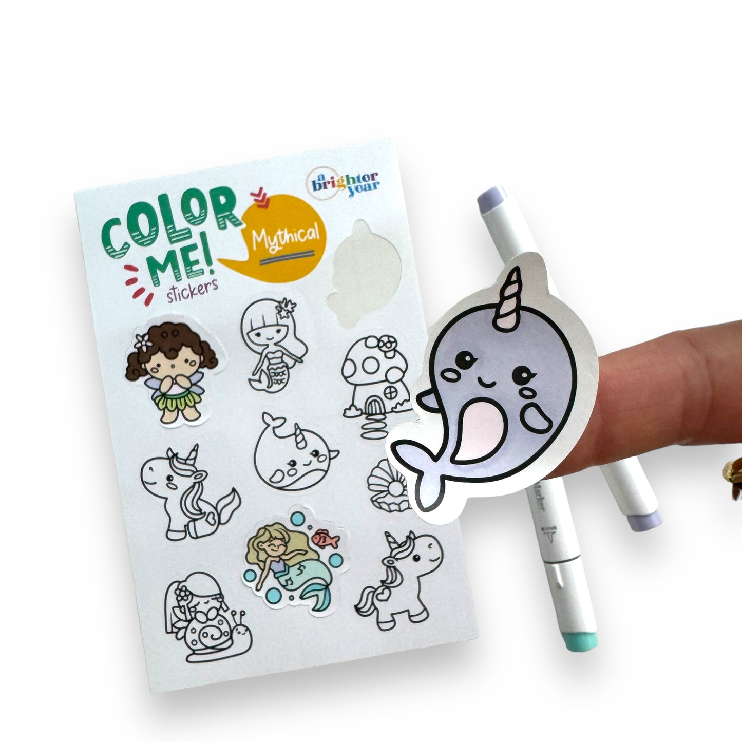 Mythical Color-Your-Own Stickers