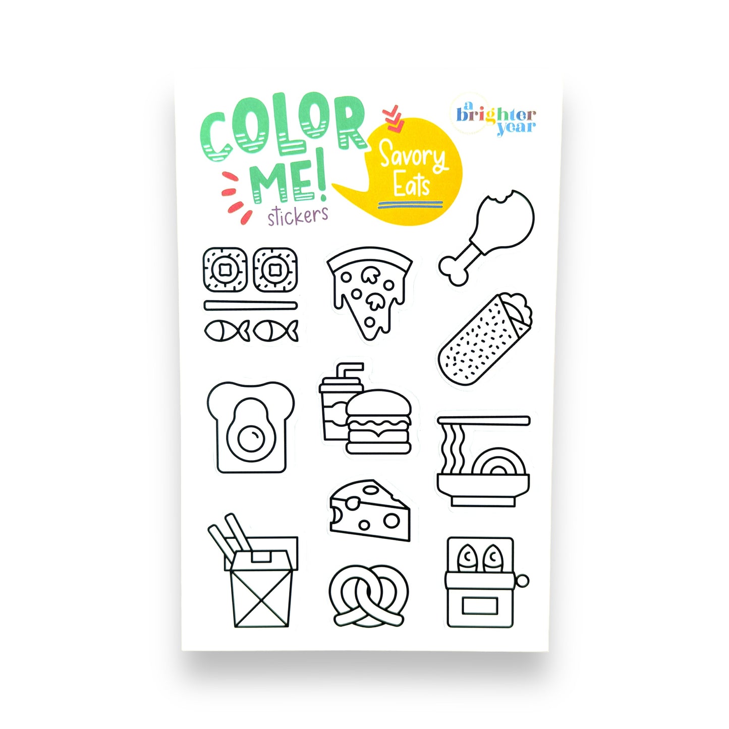 Fun Eats Color-Your-Own Sticker Bundle, 4-Pack