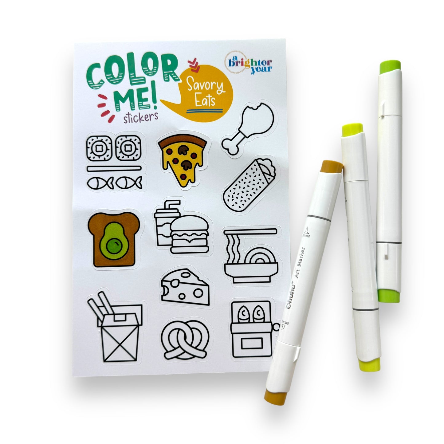 Fun Eats Color-Your-Own Sticker Bundle, 4-Pack