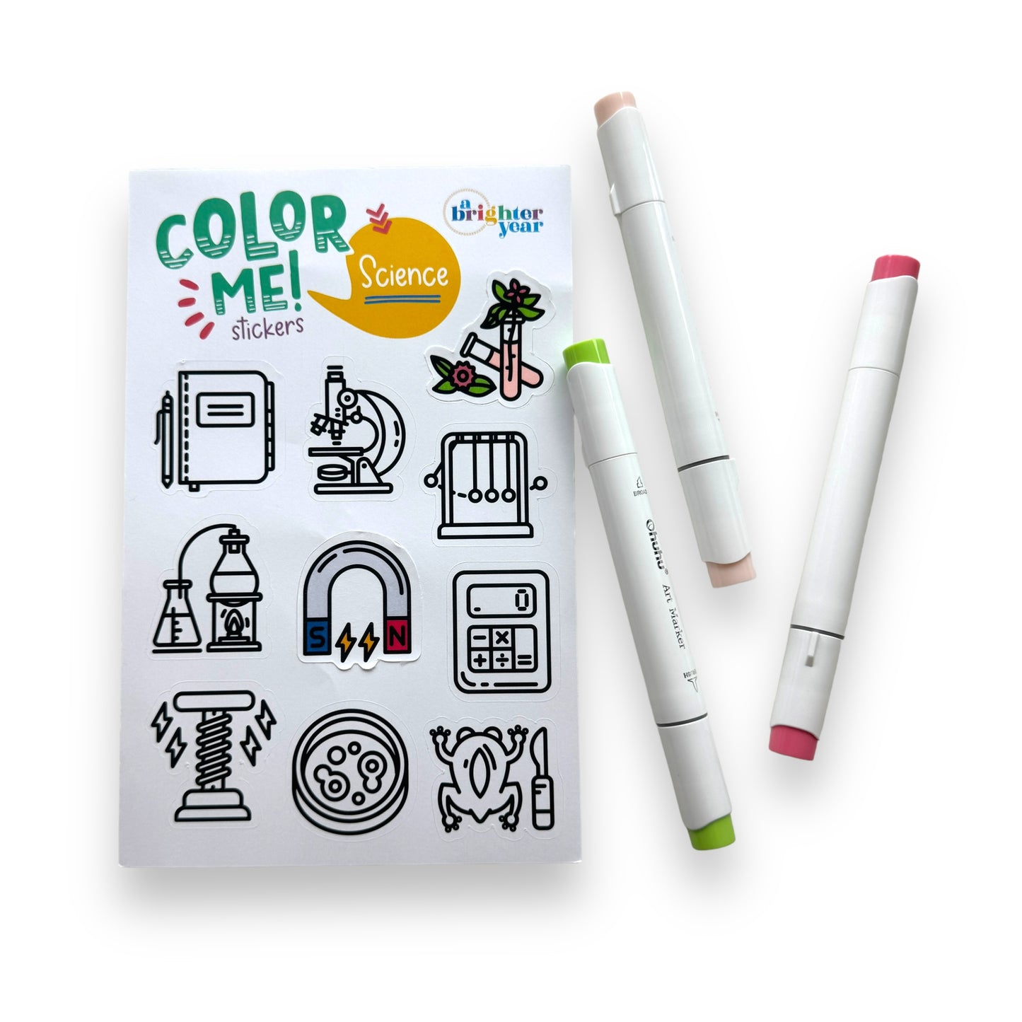 Space + Science Color-Your-Own Sticker Bundle, 3-Pack