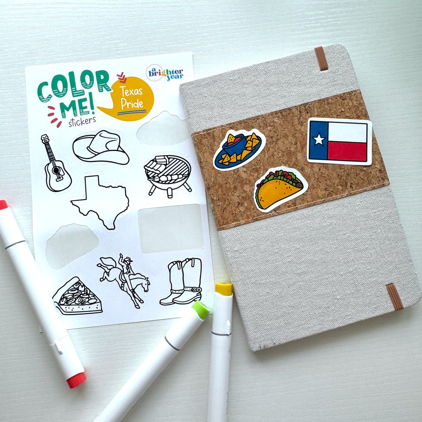 Tiny Texas Color-Your-Own Sticker Bundle, 3-Pack