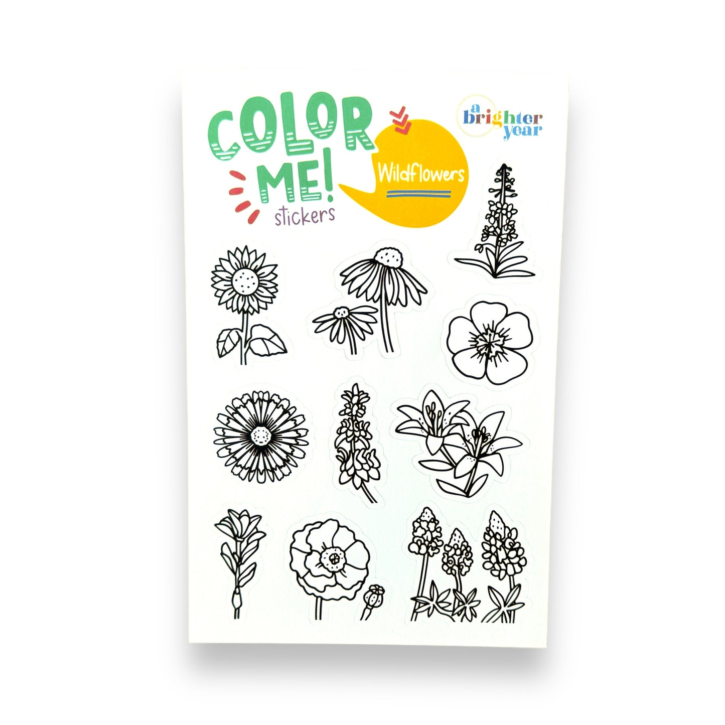 Wildflowers Color-Your-Own Stickers