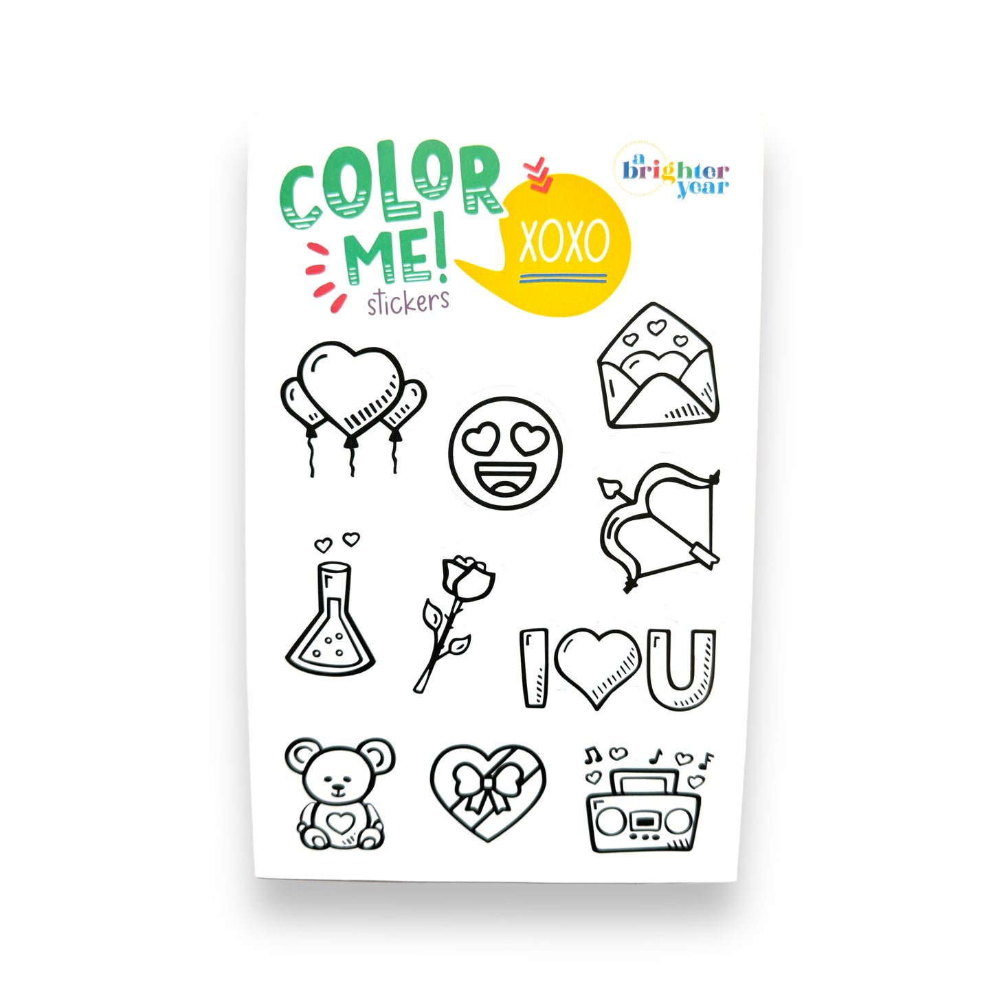XOXO Color-Your-Own Stickers