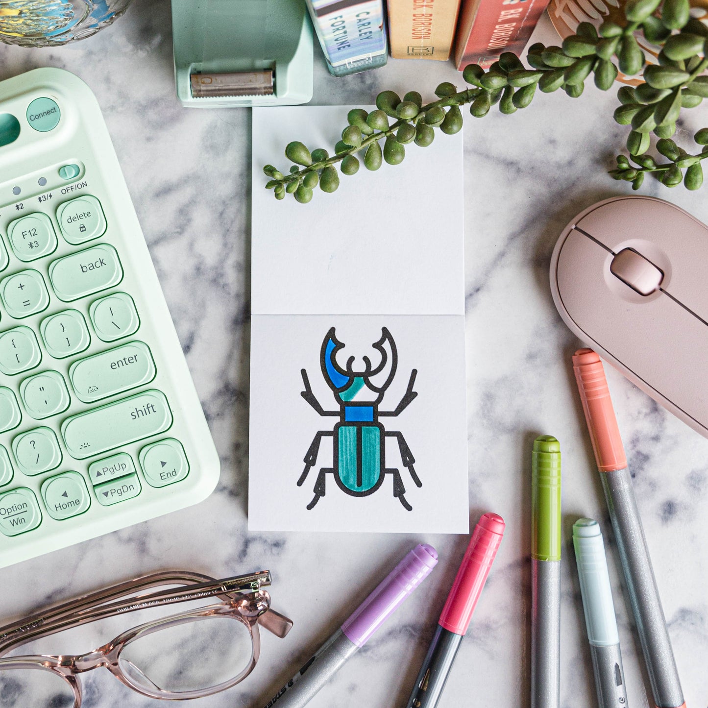 Gift Bundle with Mini Coloring Book, Sticker Sheet and Colored Pencils