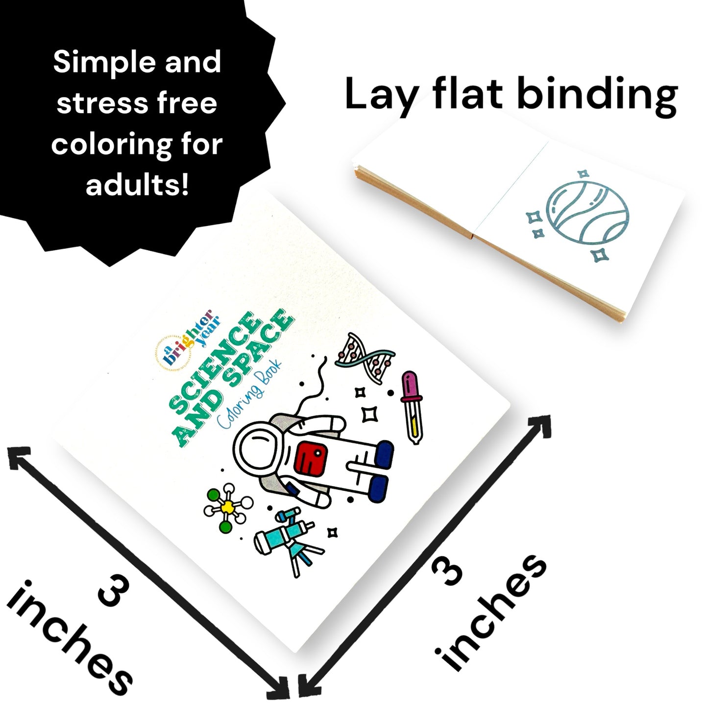 Space + Science Mini Coloring Book