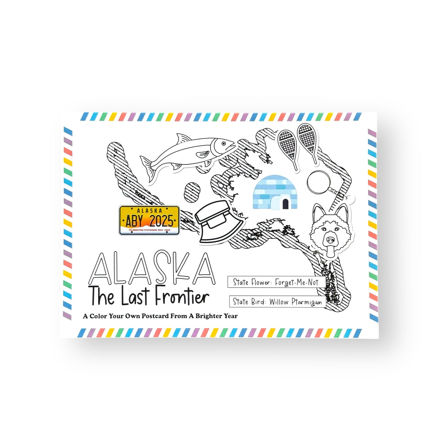 Alaska Color-Your-Own Postcard