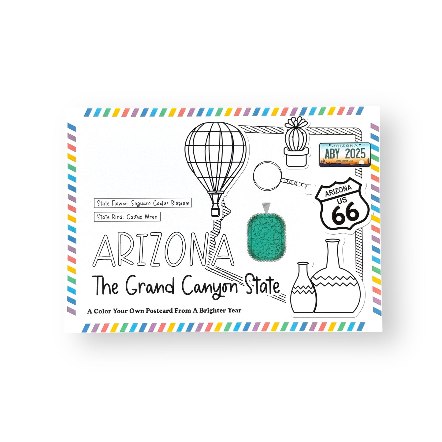 Arizona Color-Your-Own Postcard