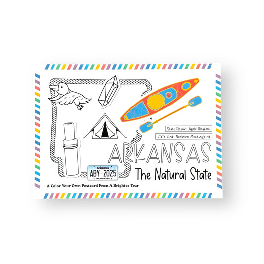 Arkansas Color-Your-Own Postcard
