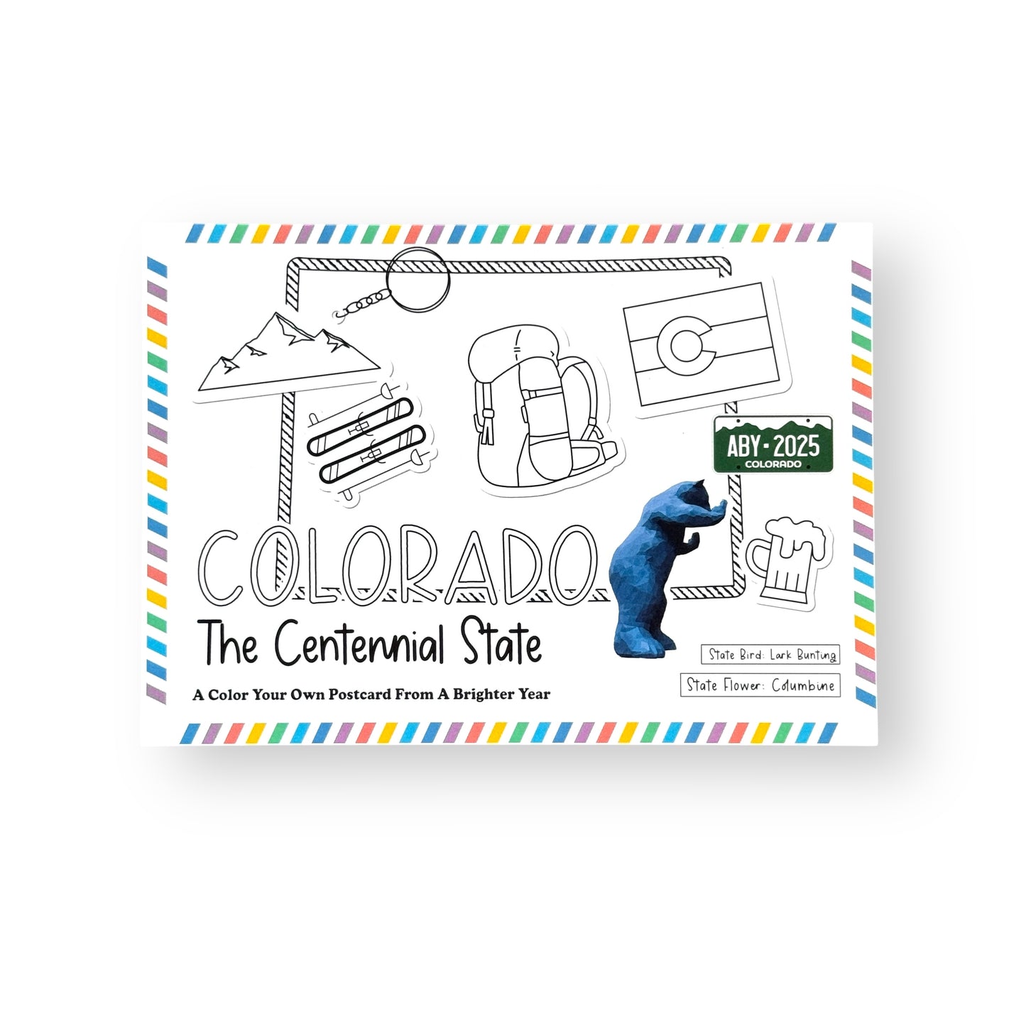 Colorado Color-Your-Own Postcard