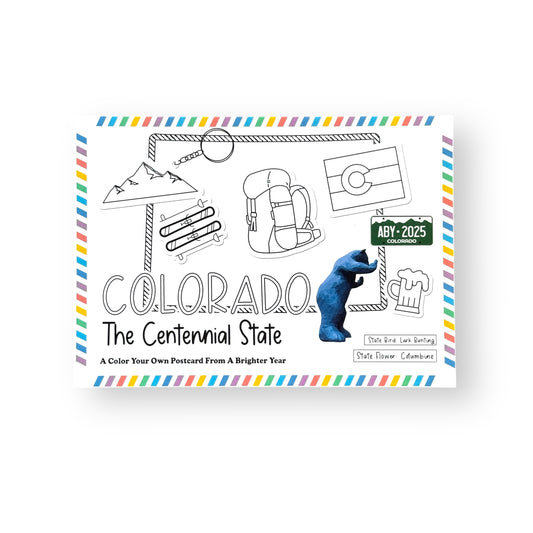 Colorado Color-Your-Own Postcard