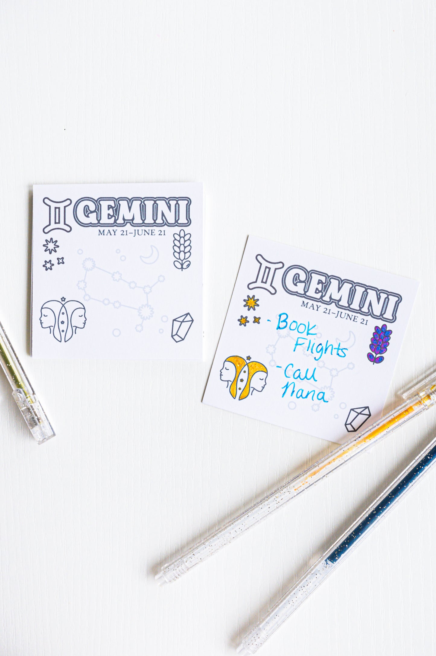 Color the Cosmos Post-It Notes — Gemini