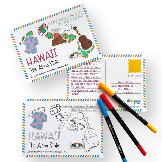 Hawaii Color-Your-Own Postcard