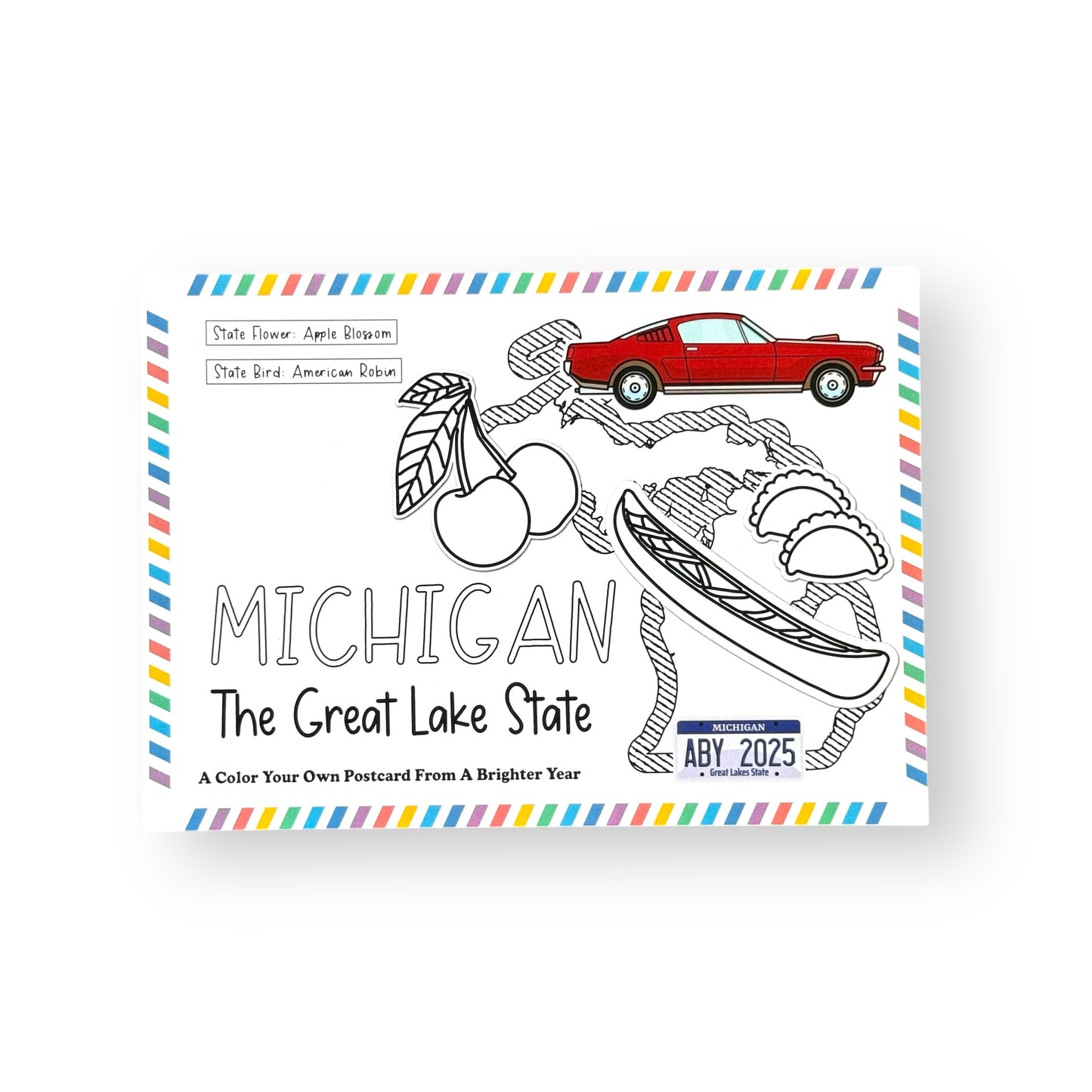 Michigan Color-Your-Own Postcard
