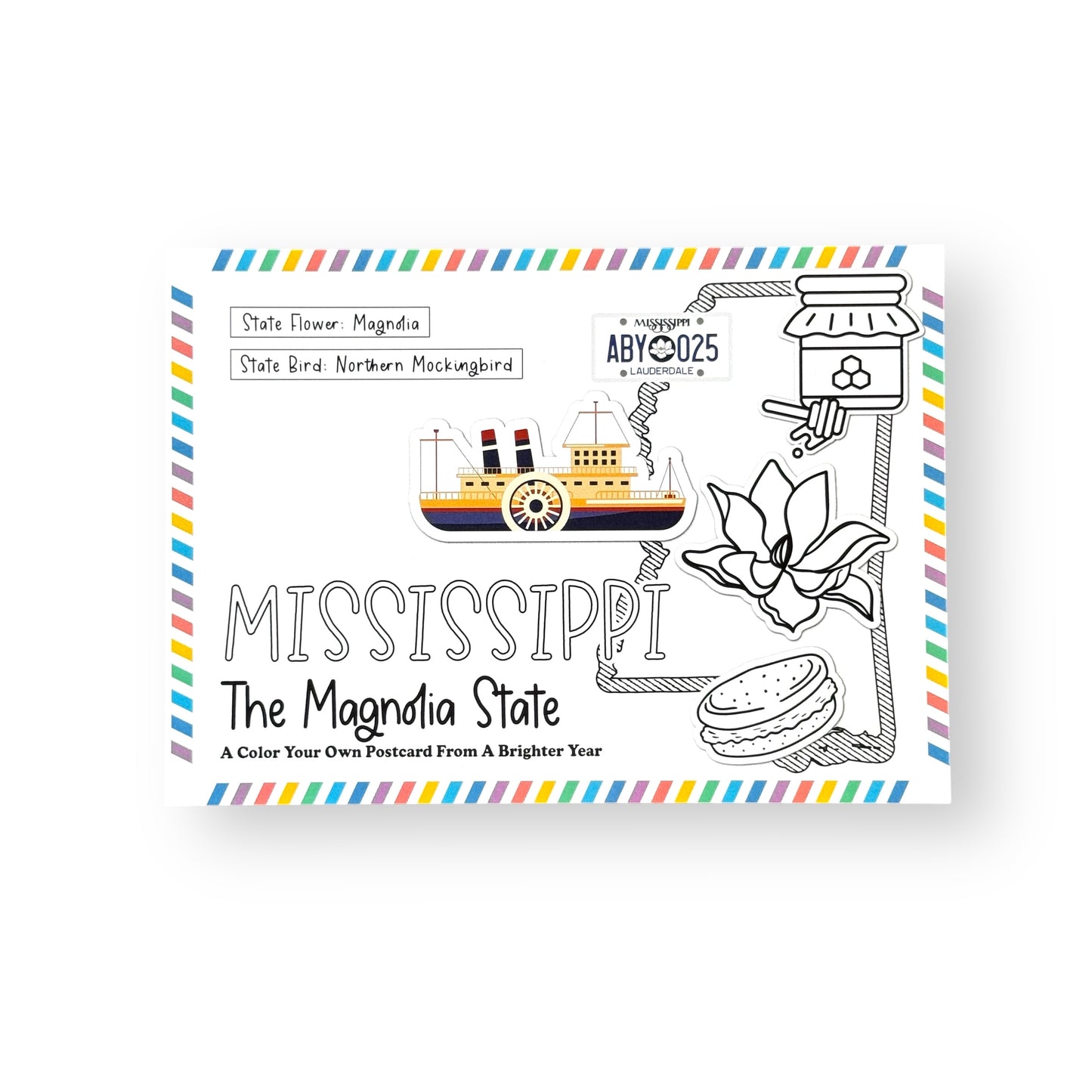 Mississippi Color-Your-Own Postcard