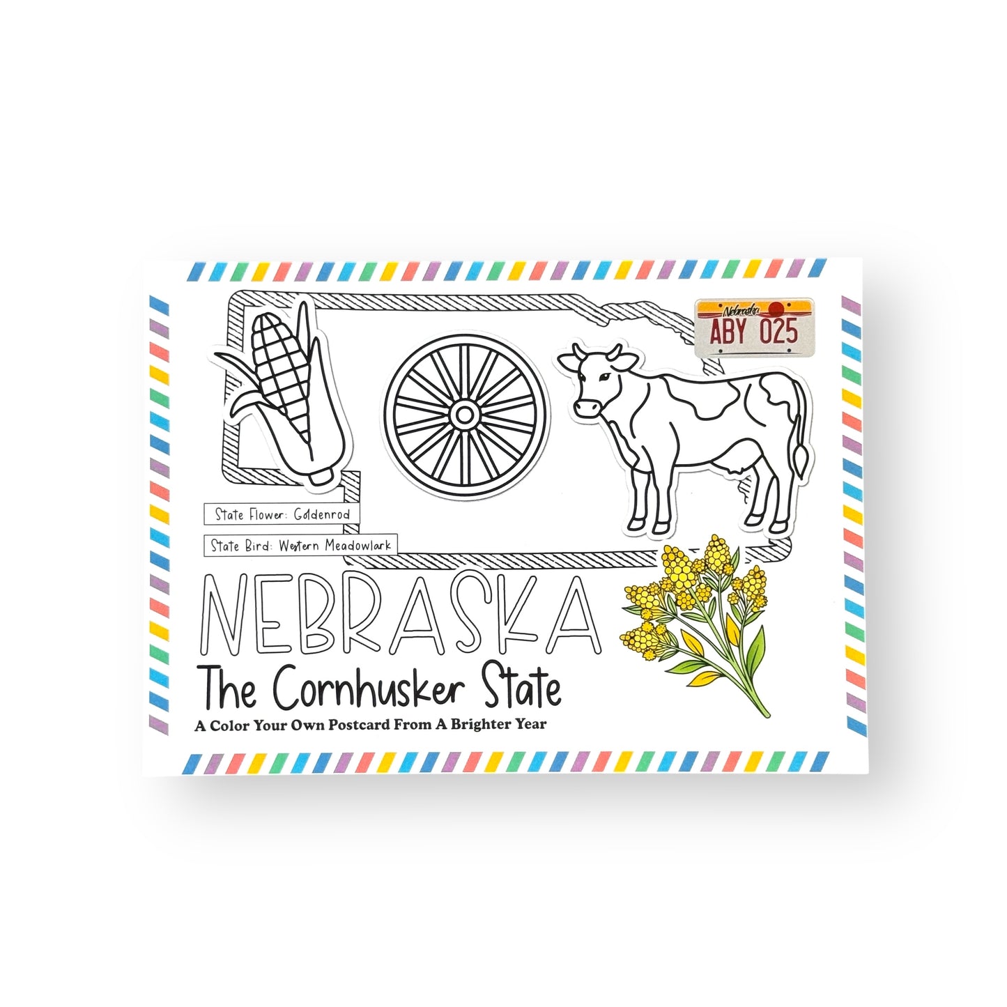 Nebraska Color-Your-Own Postcard