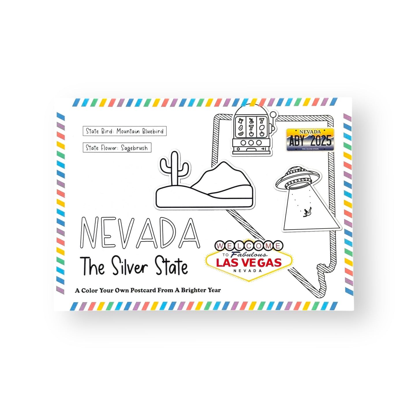 Nevada Color-Your-Own Postcard