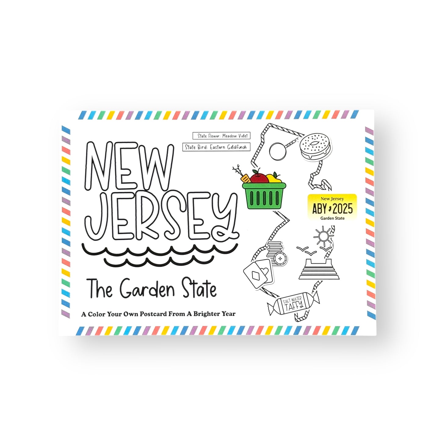 New Jersey Color-Your-Own Postcard