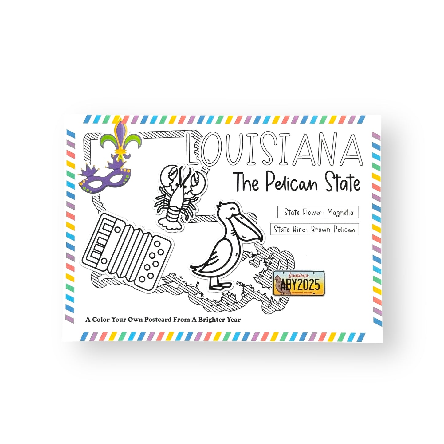 Louisiana Color-Your-Own Postcard