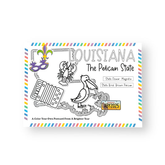 Louisiana Color-Your-Own Postcard