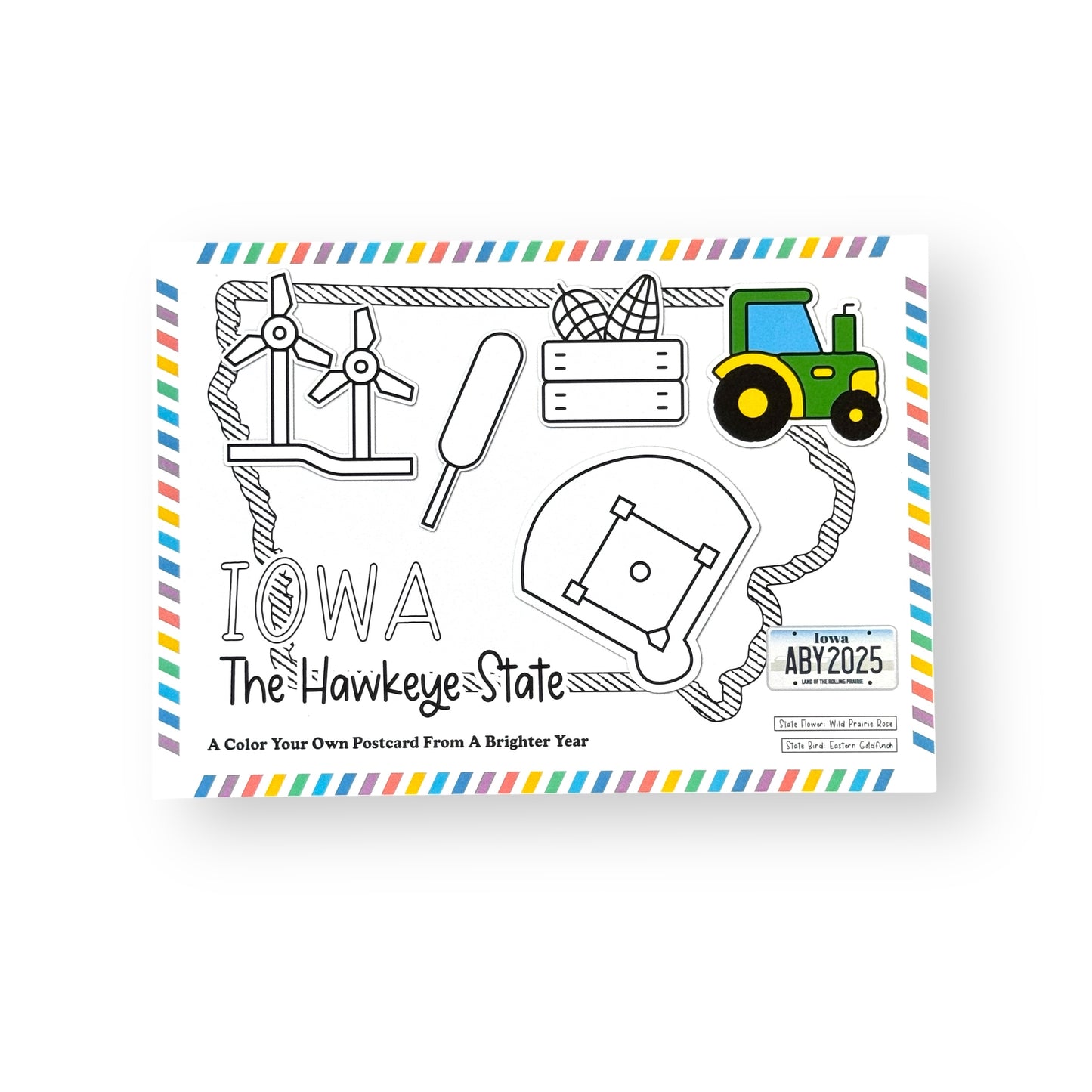 Iowa Color-Your-Own Postcard