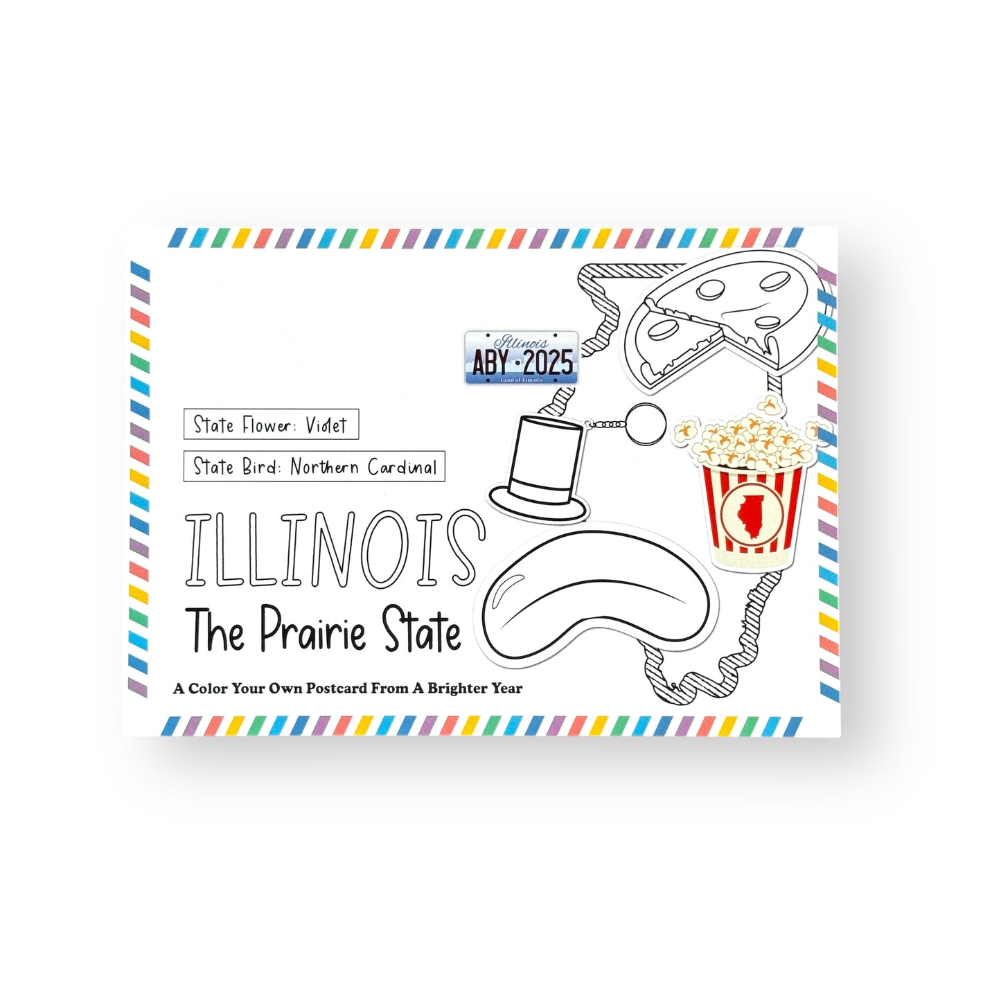 Illinois Color-Your-Own Postcard