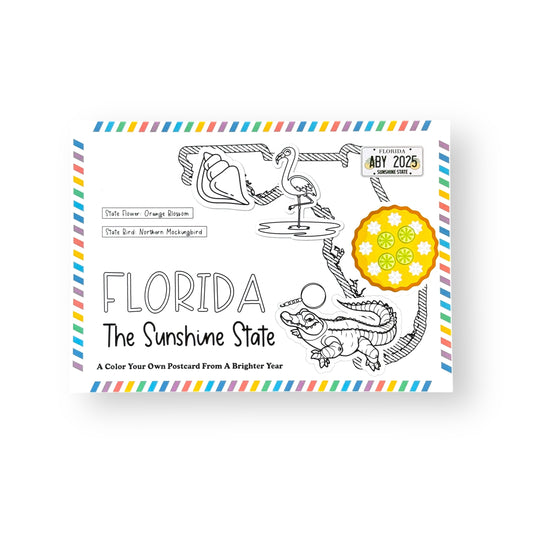 Florida Color-Your-Own Postcard