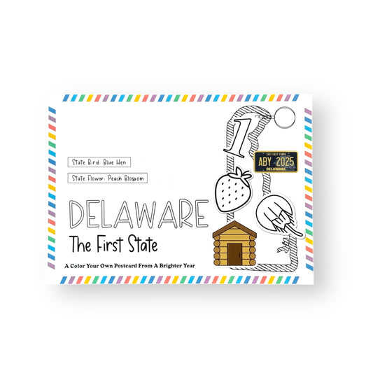 Delaware Color-Your-Own Postcard