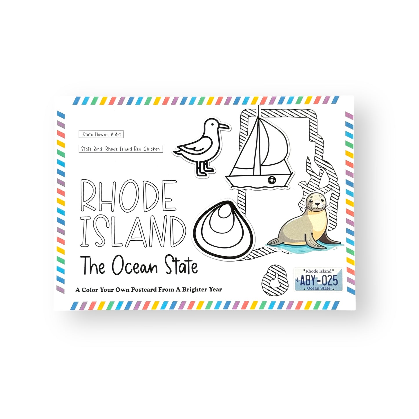 Rhode Island Color-Your-Own Postcard