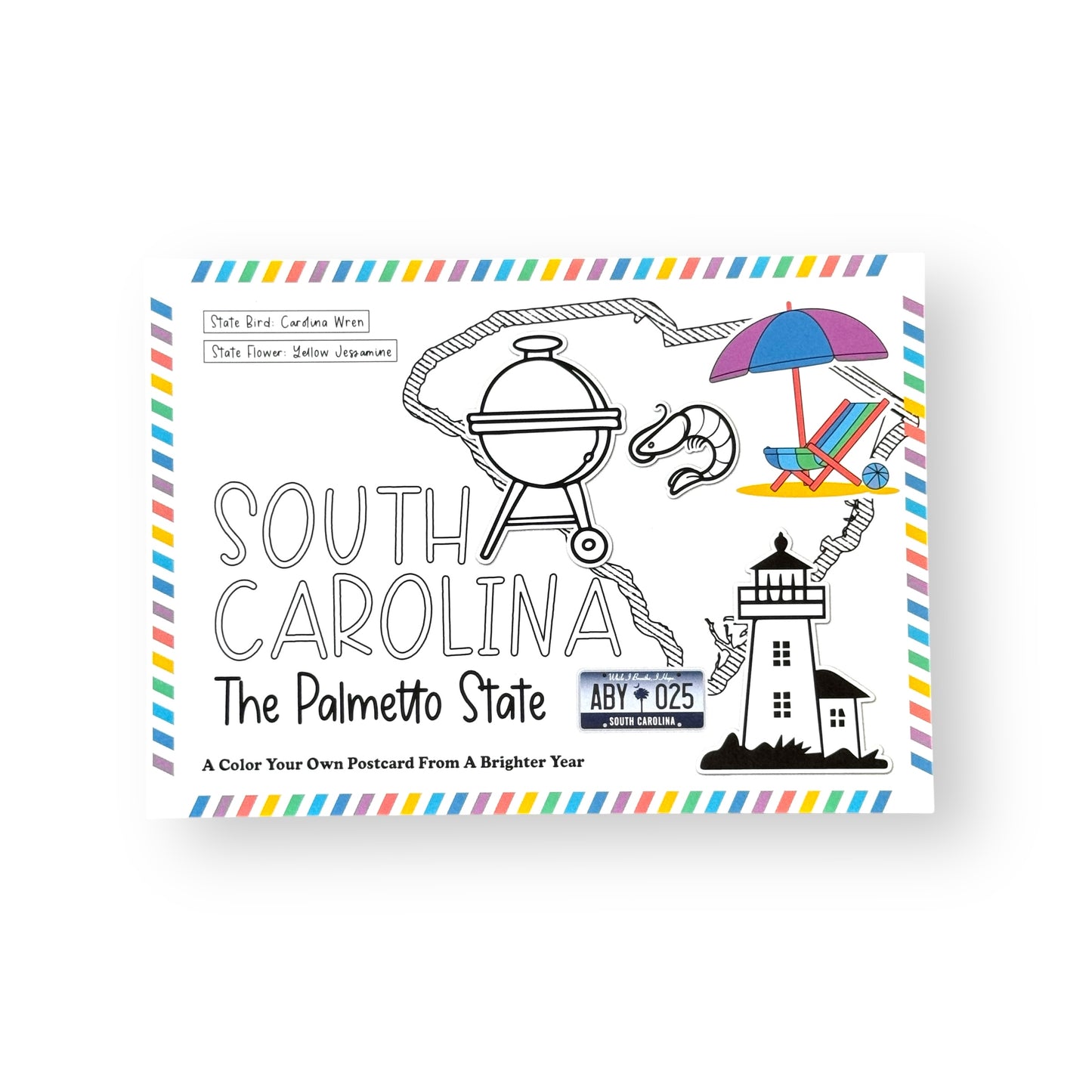 South Carolina Color-Your-Own Postcard