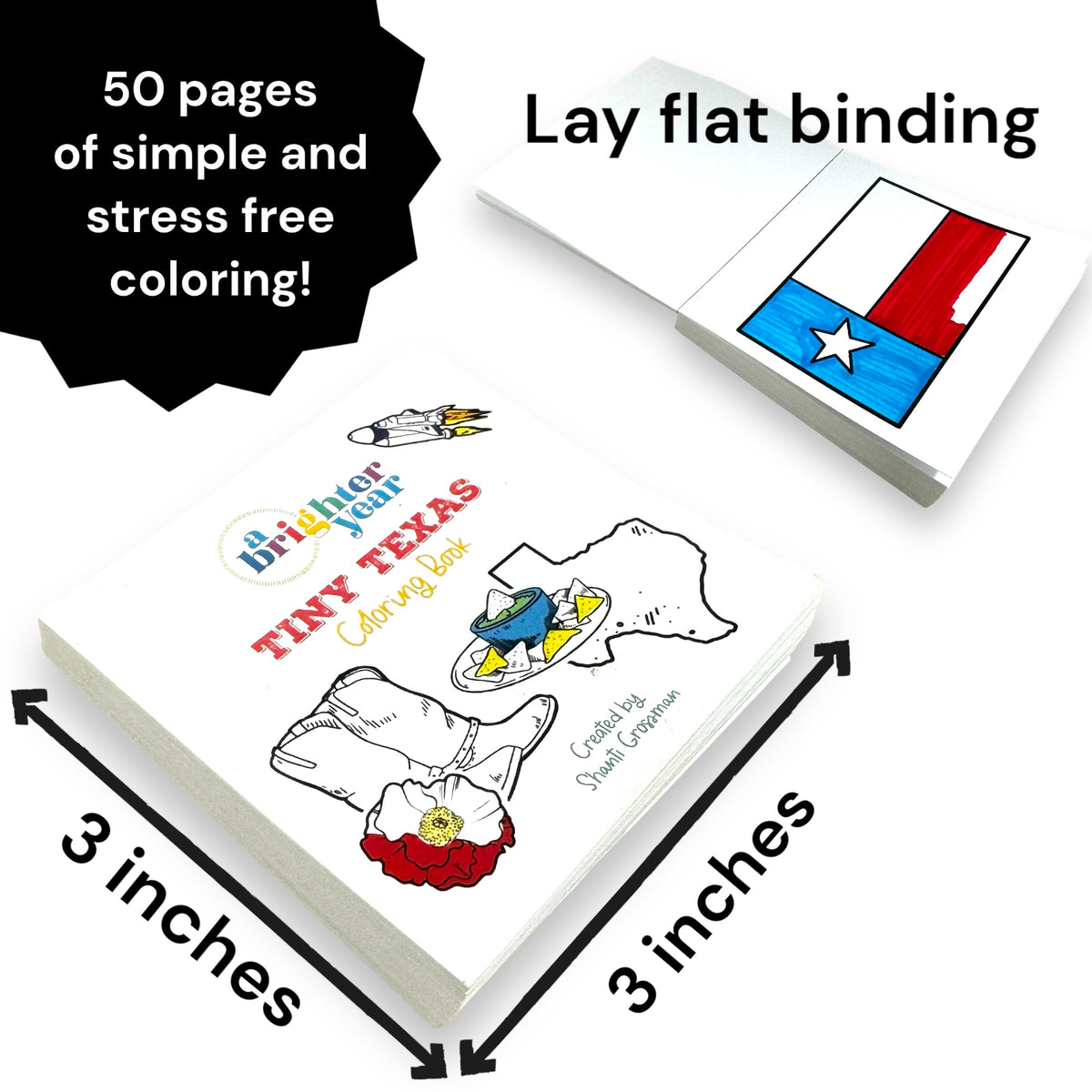 Tiny Texas Mini Coloring Book – A Brighter Year