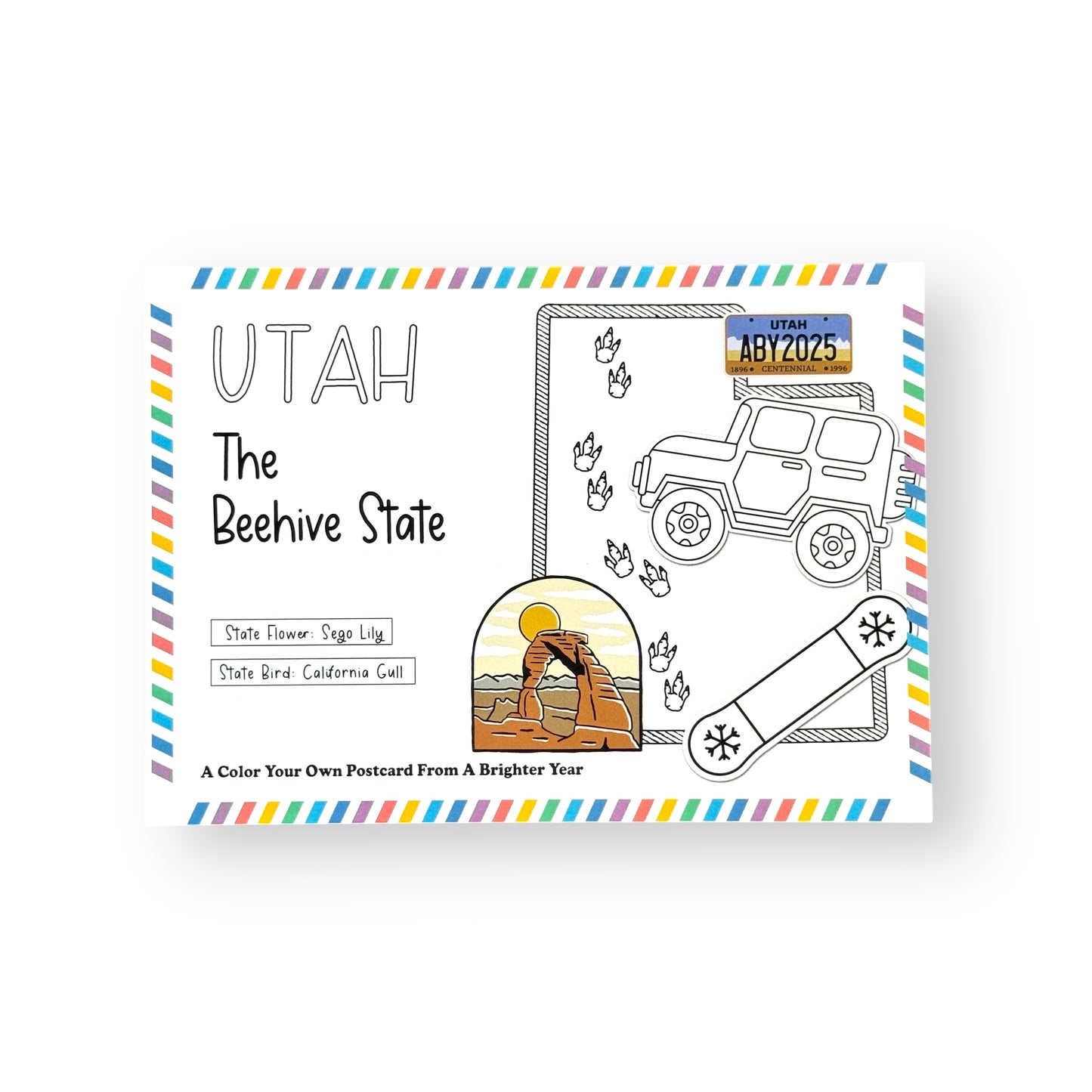 Utah Color-Your-Own Postcard