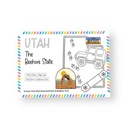 Utah Color-Your-Own Postcard