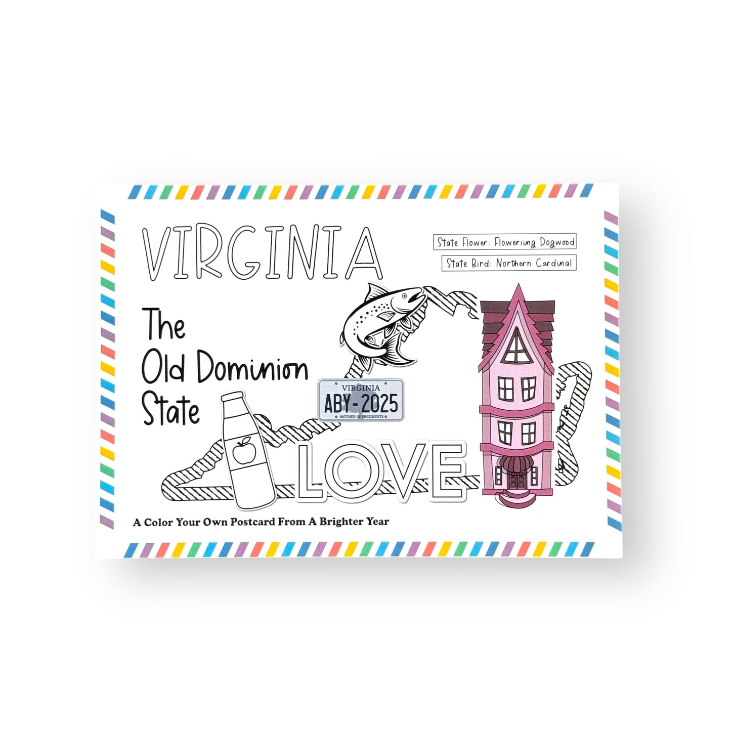 Virginia Color-Your-Own Postcard