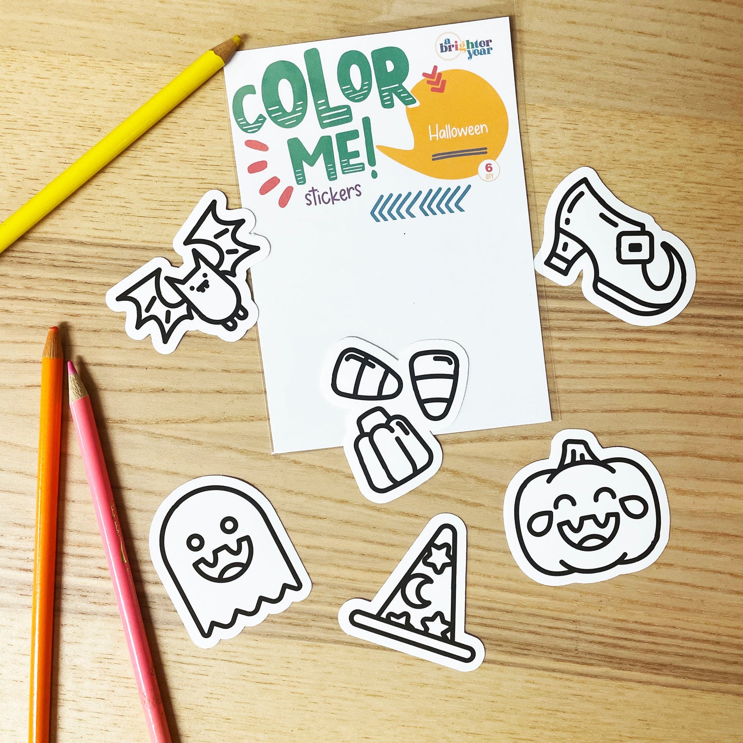 Color Your Own Halloween Stickers