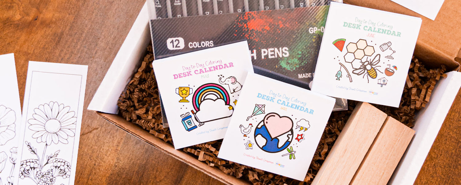 Colorable Calendar Subscription Box FunColoring Pages A Colorable Calendar Subscription Box FunColoring Pages A