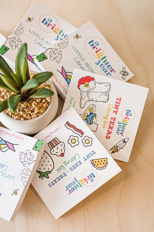 Mini Coloring Books -Pocket-Sized Fun for Adults - A Brighter Year