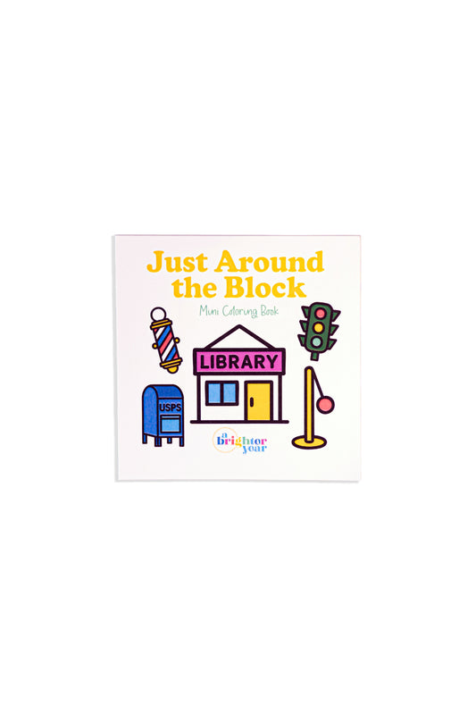 Just Around the Block Mini Coloring Book