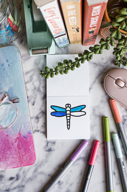 3-Piece Mini Adult Coloring Book + Gel Pen Bundle