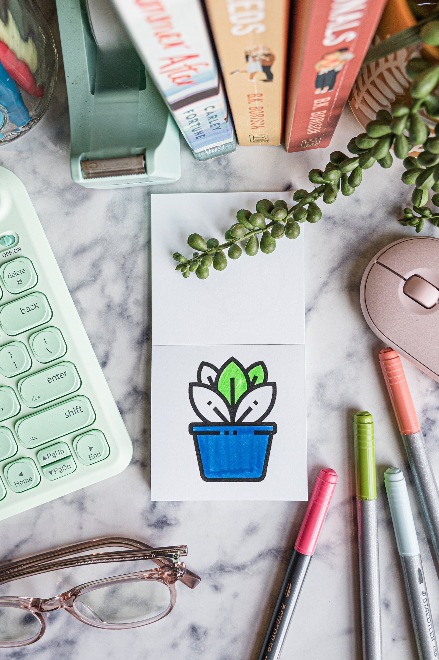 3-Piece Mini Adult Coloring Book + Pencil Bundle