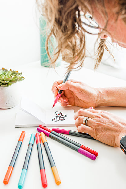 3-Piece Mini Adult Coloring Book Set