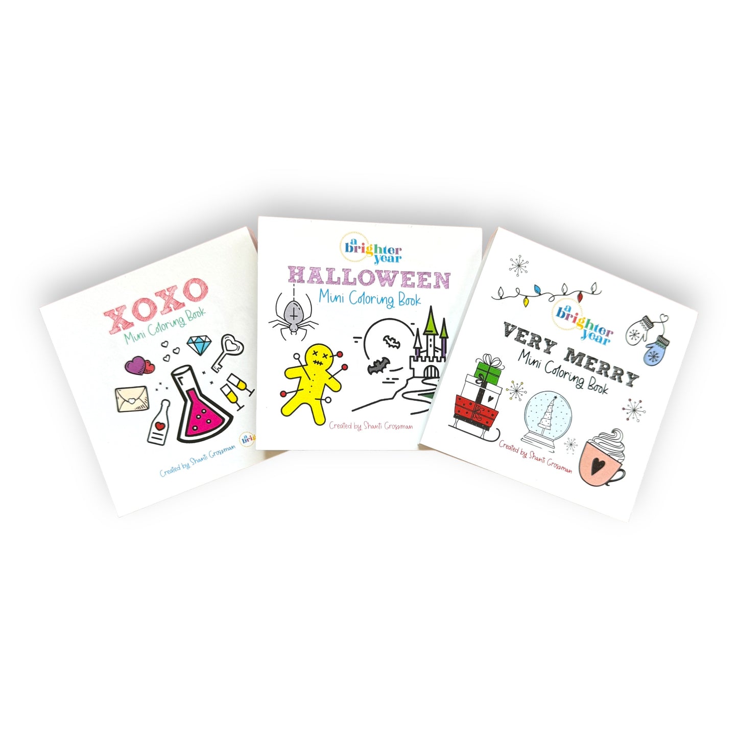 Holiday Mini Coloring Book Bundle, 3-Pack