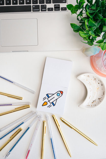 5-Piece Mini Adult Coloring Book+ Gel Pen Bundle