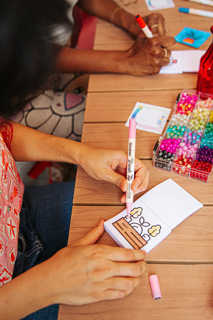 5-Piece Mini Adult Coloring Book + Pencil Bundle