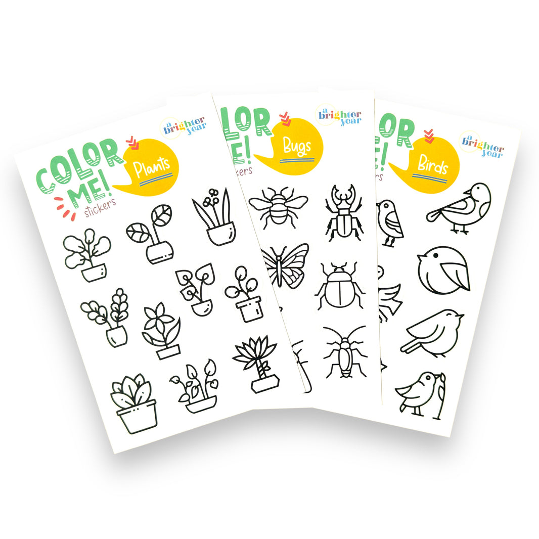 Colorable Sticker Page Colorable Sticker Bundles - A Brighter Year