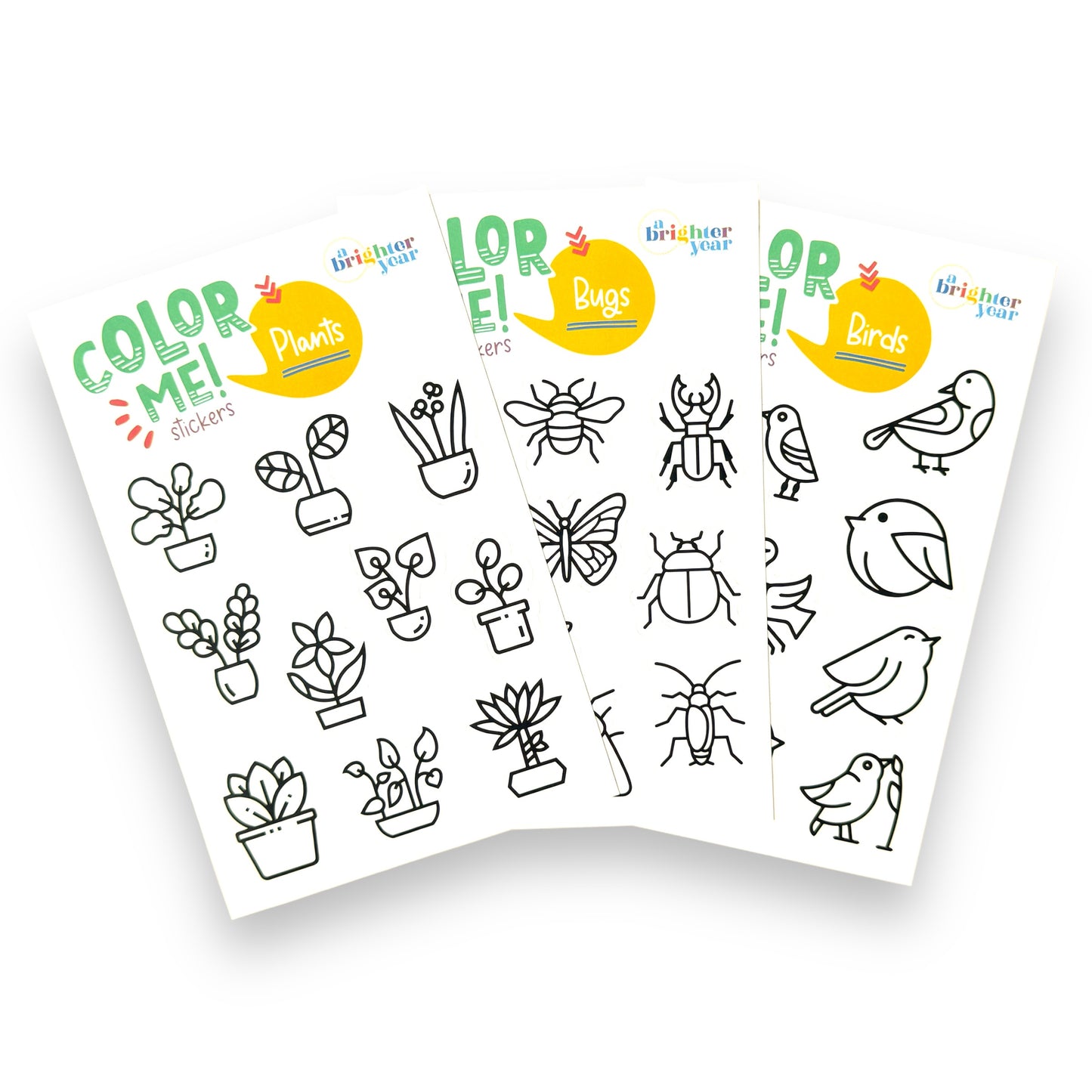 Birds, Bugs, and Botany Sticker Bundle